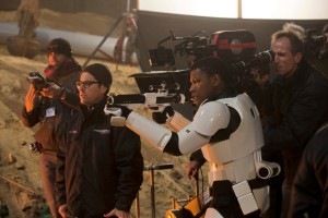 J.J. Abrams & John Boyega on set 'Star Wars: The Force Awakens'