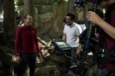 Simon Pegg & Justin Lin on set Star Trek Beyond