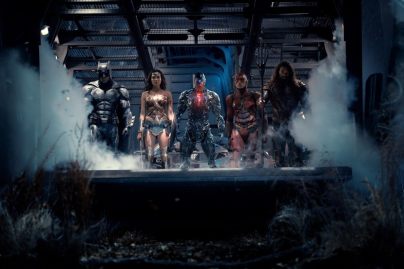 Ben Affleck, Gal Gadot, Ray Fisher, Ezra Miller & Jason Momoa in Justice League