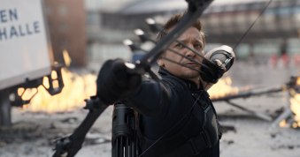 Jeremy Renner as Hawkeye in Captain America: Civil War